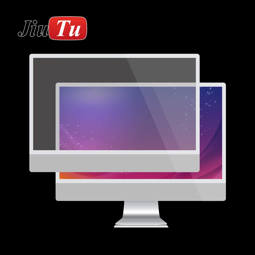 2023 kaca depan untuk iMac 24 inci A2438 A2439 A2437 penutup lensa kaca layar luar Bezel depan hitam Jiutu