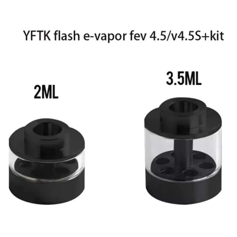 YFTK 2.0 3.5ML Nano CAP becap Cam Tüp Metal Yedek Tank Kiti Flash E Vapor FEV 4.5S 4.5S+ Donanım Aksesuarları için