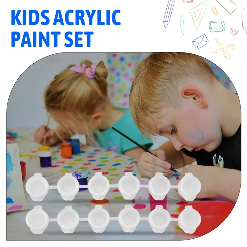 

New!140 PCS Acrylic Paint Set,12 Colors Acrylic Paint Strips For Kids&Adults Craft Paint,Perfect For Home Birthday Classroom