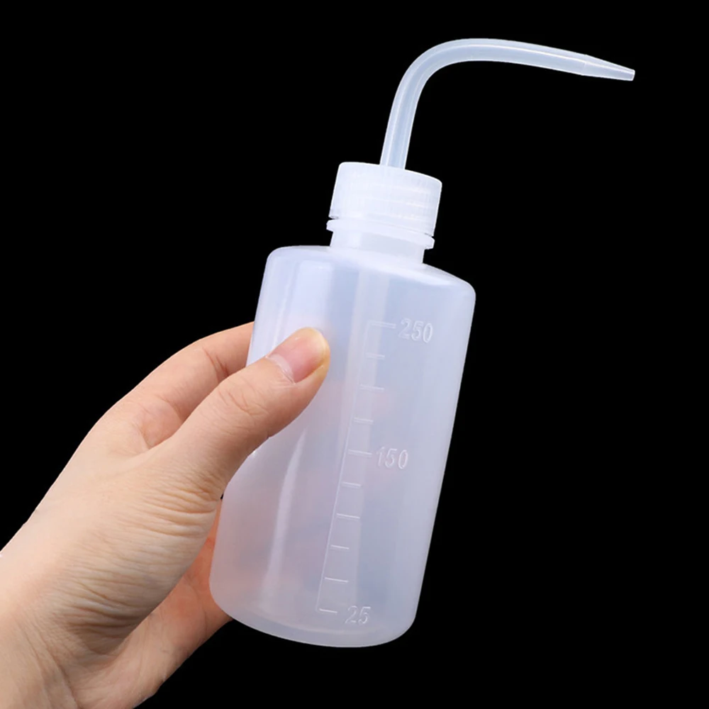 250/500/1000ml Clean False Eyelashes Elbow Pot Squeeze Bottle Washing Bottle Laboratory Measuring Bottle Supply With Scale