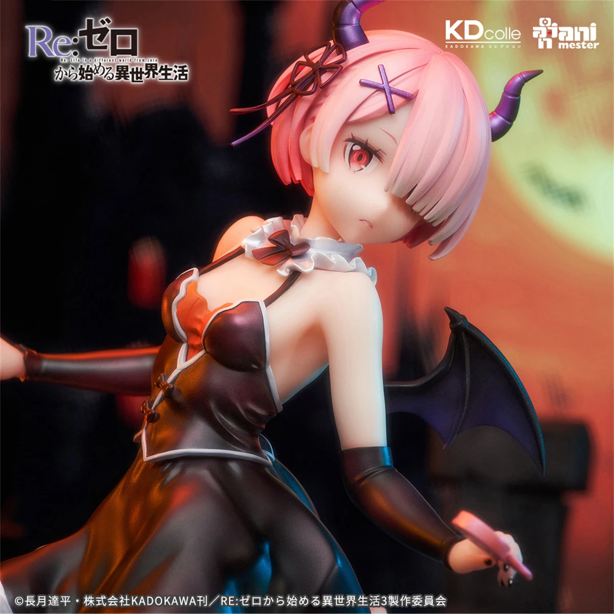 Originele AniMester Re: 0 Rem & Ram Phantom Night Enchantress ver Anime Figuur PVC Collectible Model Satuette Speelgoed Ornament Gift