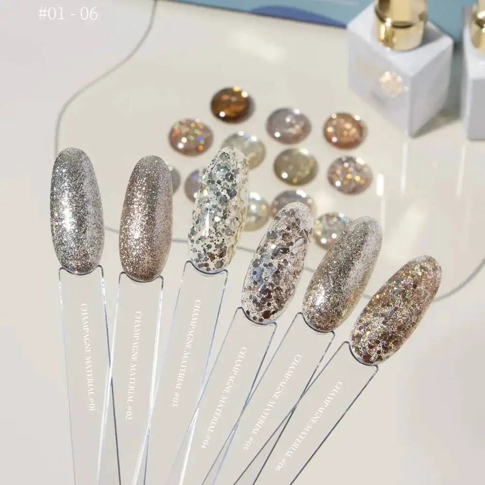 

Golden Bling Glitter Gel Polish Nail Gel Varnish UV Soak Off Gellak Gelpolish Nail Art Design Primer Manicure Nails Gel Lacque