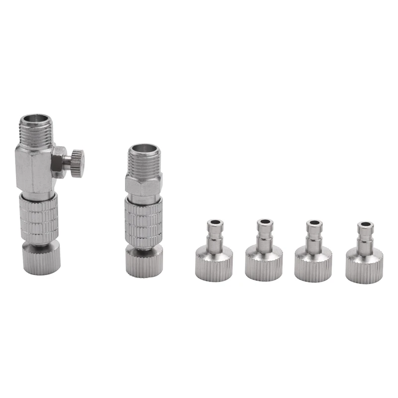 

A24F-8Pieces Набор адаптеров для аэрографа Набор быстроразъемных соединений для аэрографа для воздушного компрессора и шланга для аэрографа