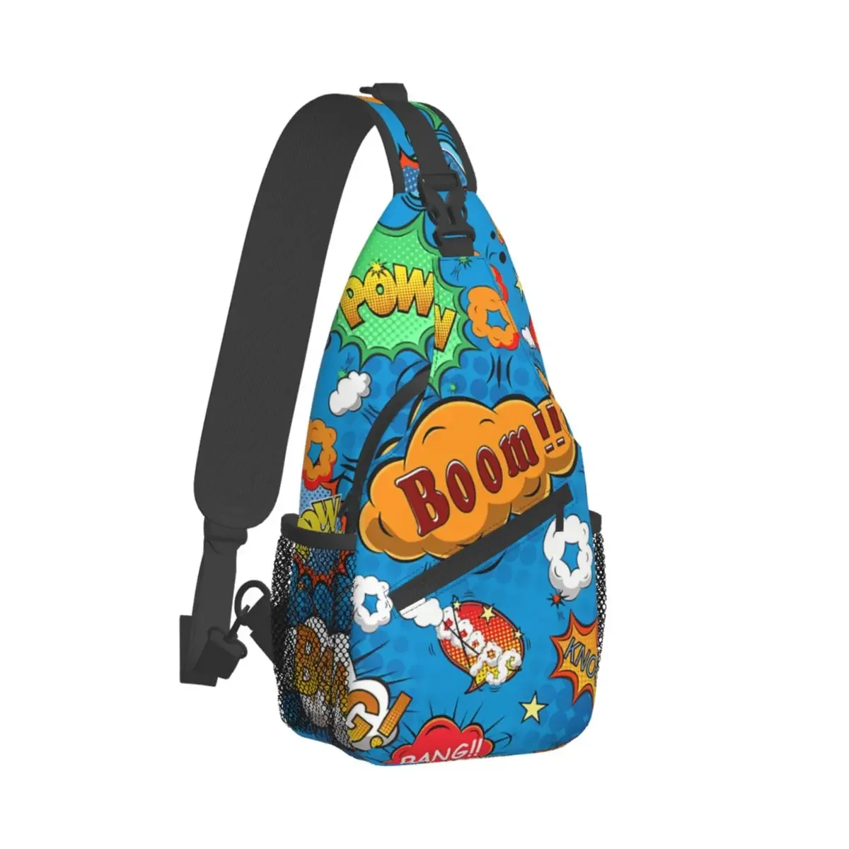 

Comic Book Lover Crossbody Bag Sports Pop Art Bubbles Chest Bag Unisex Women Man Fashion Shoulder Backpacks Travel