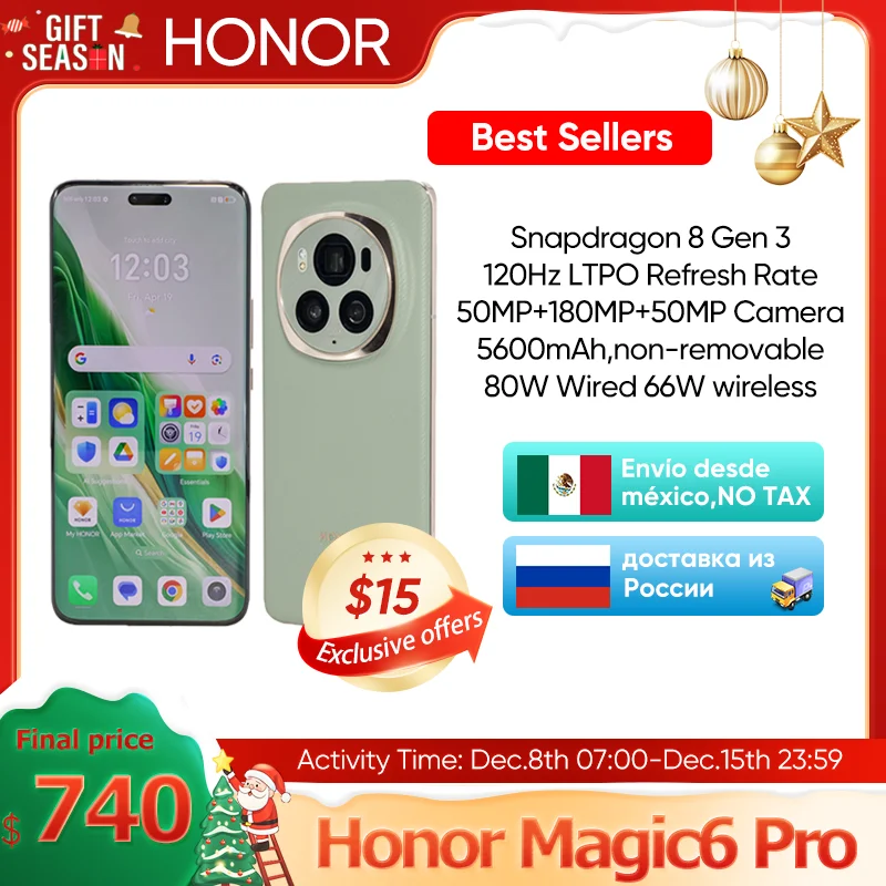 New HONOR Magic6 Pro Global Version 6.8\