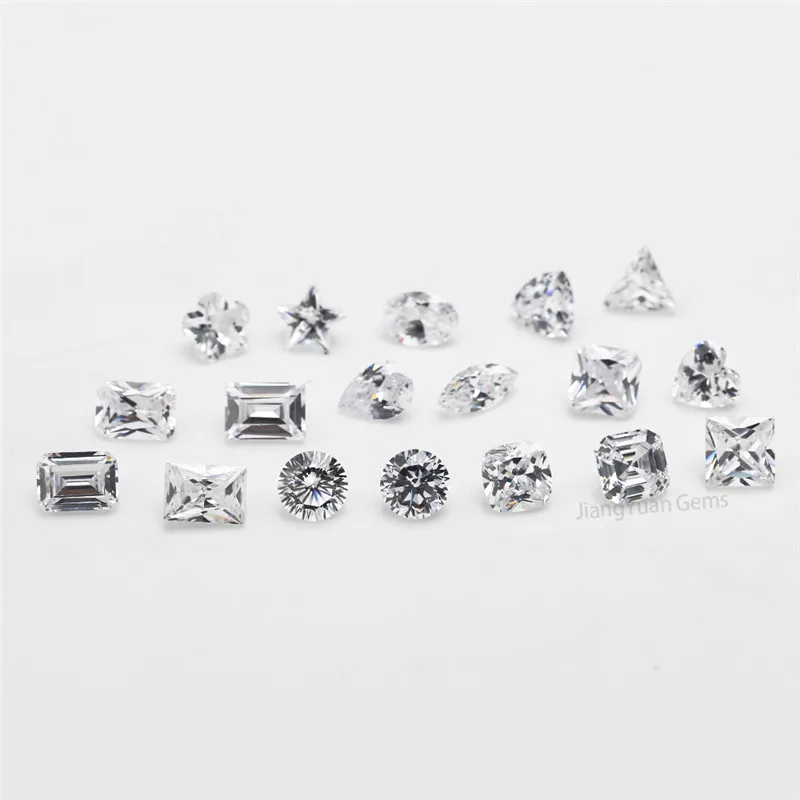 2022 5A تشيكوسلوفاكيا الأبيض مكعب زيركويا حجر 18 شكل مختلف المجوهرات لتقوم بها بنفسك مجموعة المواد