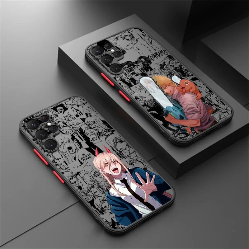 

Chainsaw Man Comic Cool Frosted Translucent For Samsung A53 A52 A33 A32 A51 A71 A21S A13 A73 A50 A22 A12 5G Matte Phone Case