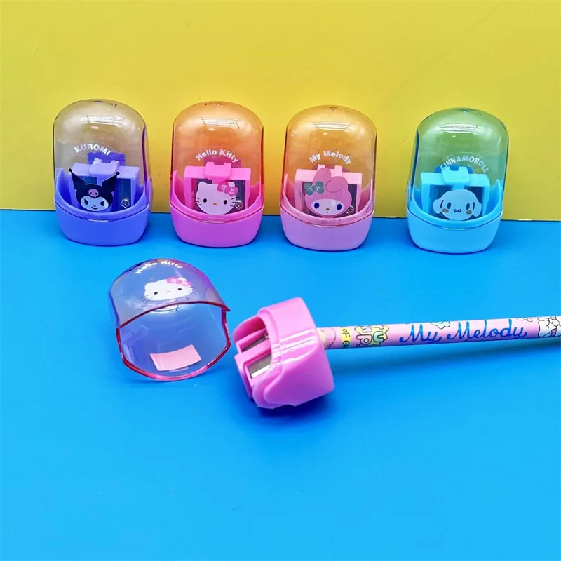 20pcs/lot Sanrio Kuromi Melody Cinnamoroll Pencil Sharpener Cute Mini Hand Mechanical Cutter Knife Stationery Gift School Supply