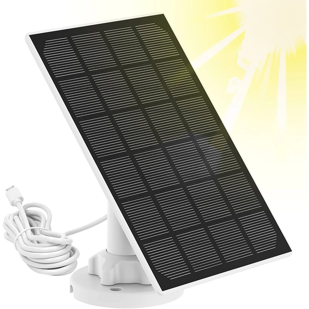 3.5w Portable Solar Panel Charger Smart Home Waterproof Light System Outdoor Type-C and USB Solar Panel for Security Camera