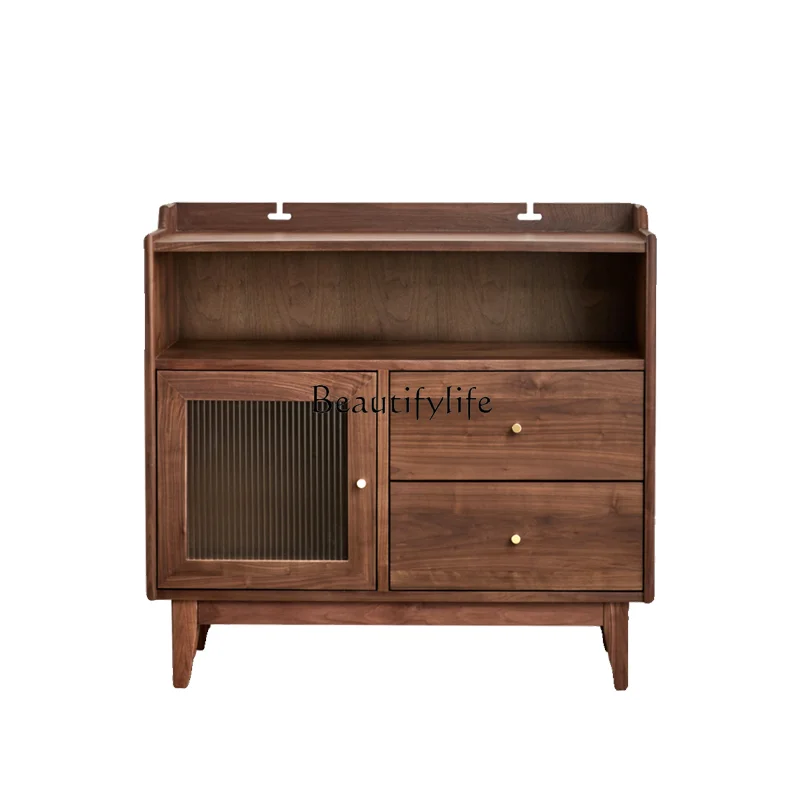 

North American black walnut side cabinet Japanese simple white oak storage cabinet