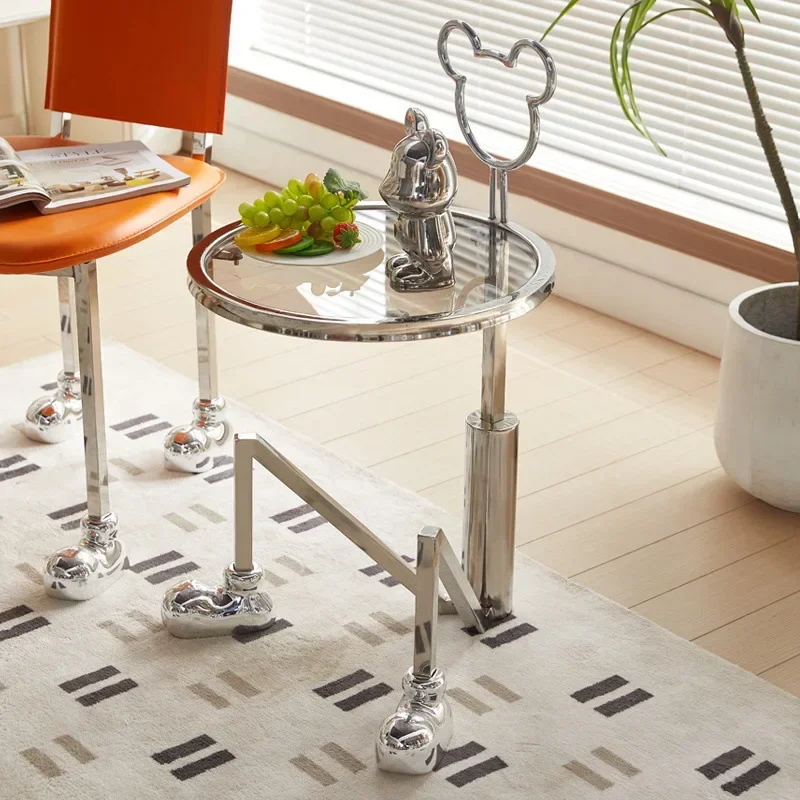 Internet celebrity Mickey side few sofa small coffee table Nordic living room medieval designer creative corner few modern