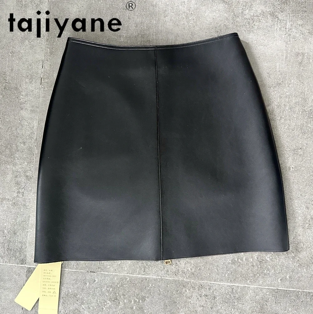 TAJIYANE Real Sheepskin Skirts Womens 2024 Luxury Genuine Leather Skirt Autumn Winter Women Clothing Short Skirt кожаная юбка