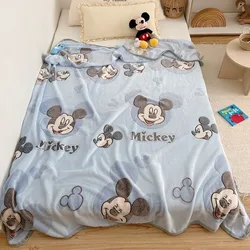 Nowa Disney Mickey Mouse Kawaii pluszowa koc biwakowy podróżna kreskówka Anime urocza klimatyzacja Sofa kocyk na drzemkę biurowy szal prezenty