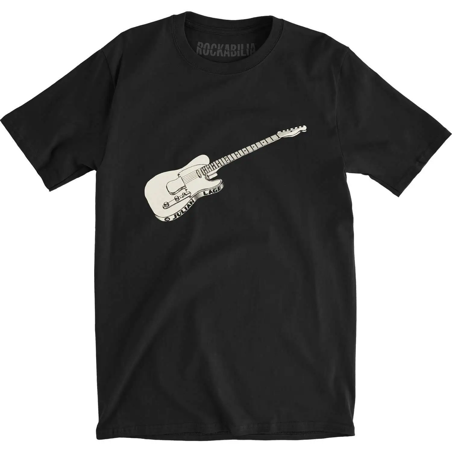 Men's Julian Lage Telecaster BLACK Slim Fit T shirt Small