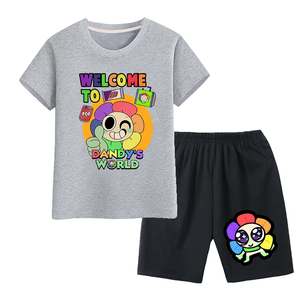 Wish Asha-Conjunto de ropa para niños, camiseta del mundo Dandys para niñas, traje para niños, disfraz de Cosplay Dandy, camiseta de manga corta, regalo corto de 2 uds.