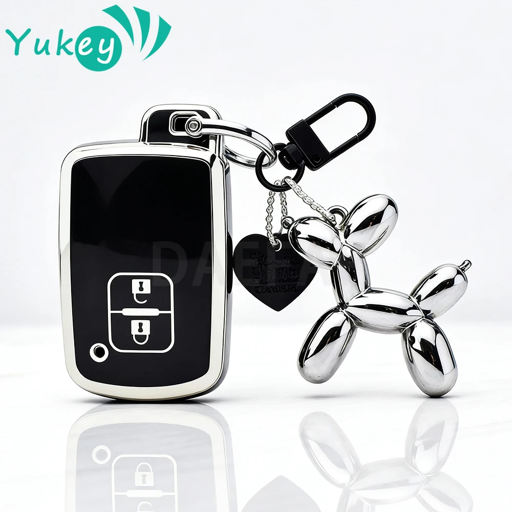 2 زر حامل من البولي يوريثان شل لتويوتا كامري RAV4 أفالون أوريس 2 3 4 أزرار الذكية بدون مفتاح حامل حامي غطاء مفتاح السيارة حقيبة