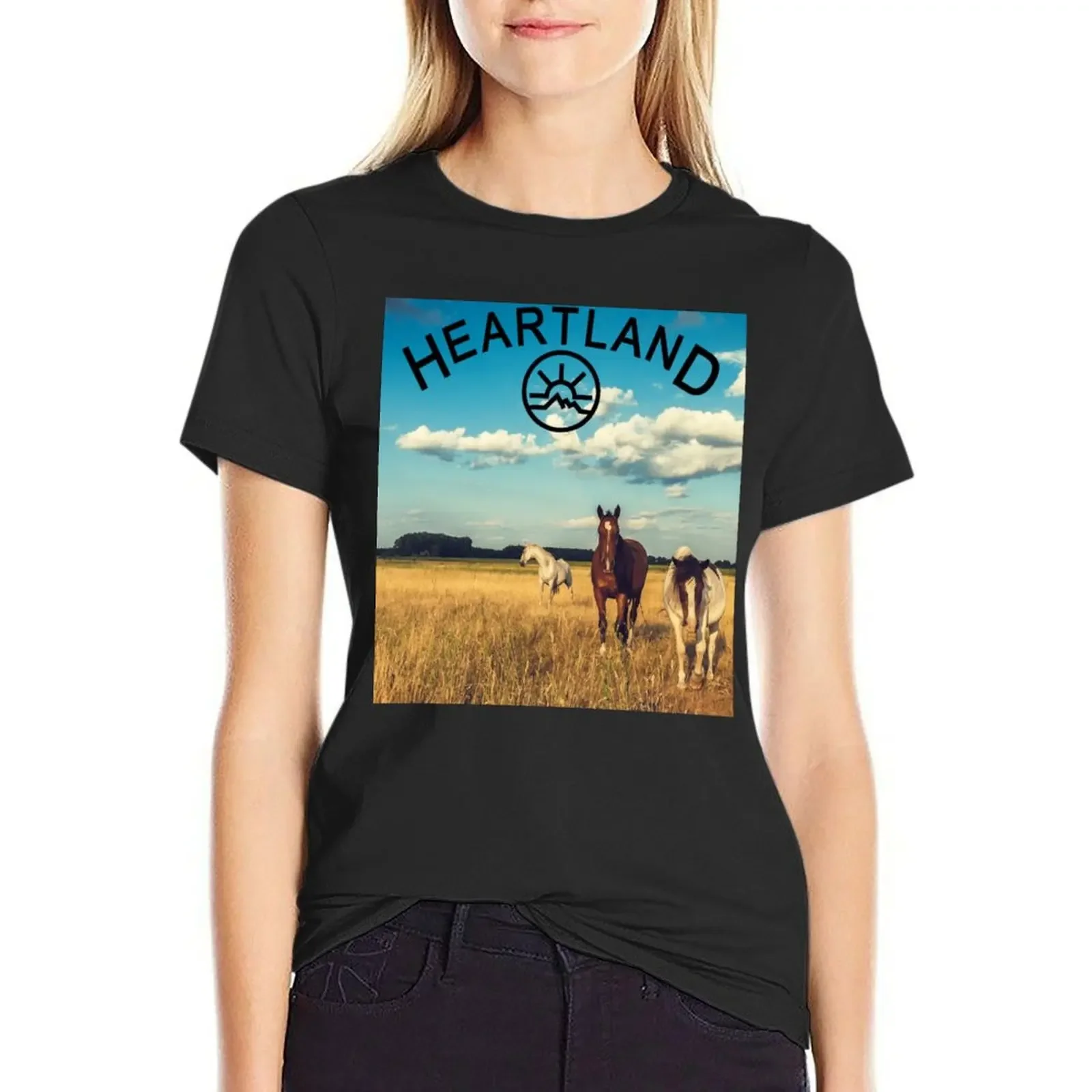 

Heartland, Heartland Horse T-Shirt shirts graphic tees Female clothing plus size tops summer top Women clothes