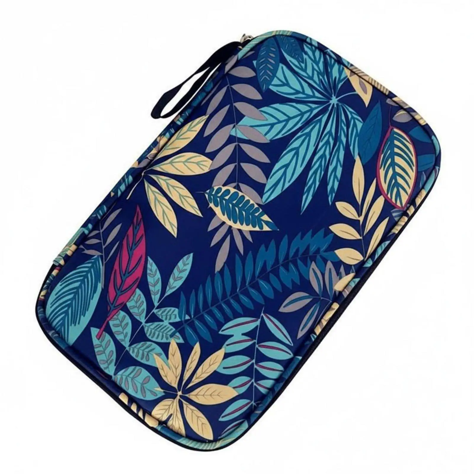 Spacious Table Tennis Racket Bag for Two Paddles Square Shape with Wrist Strap Durable Protective Equipment Case