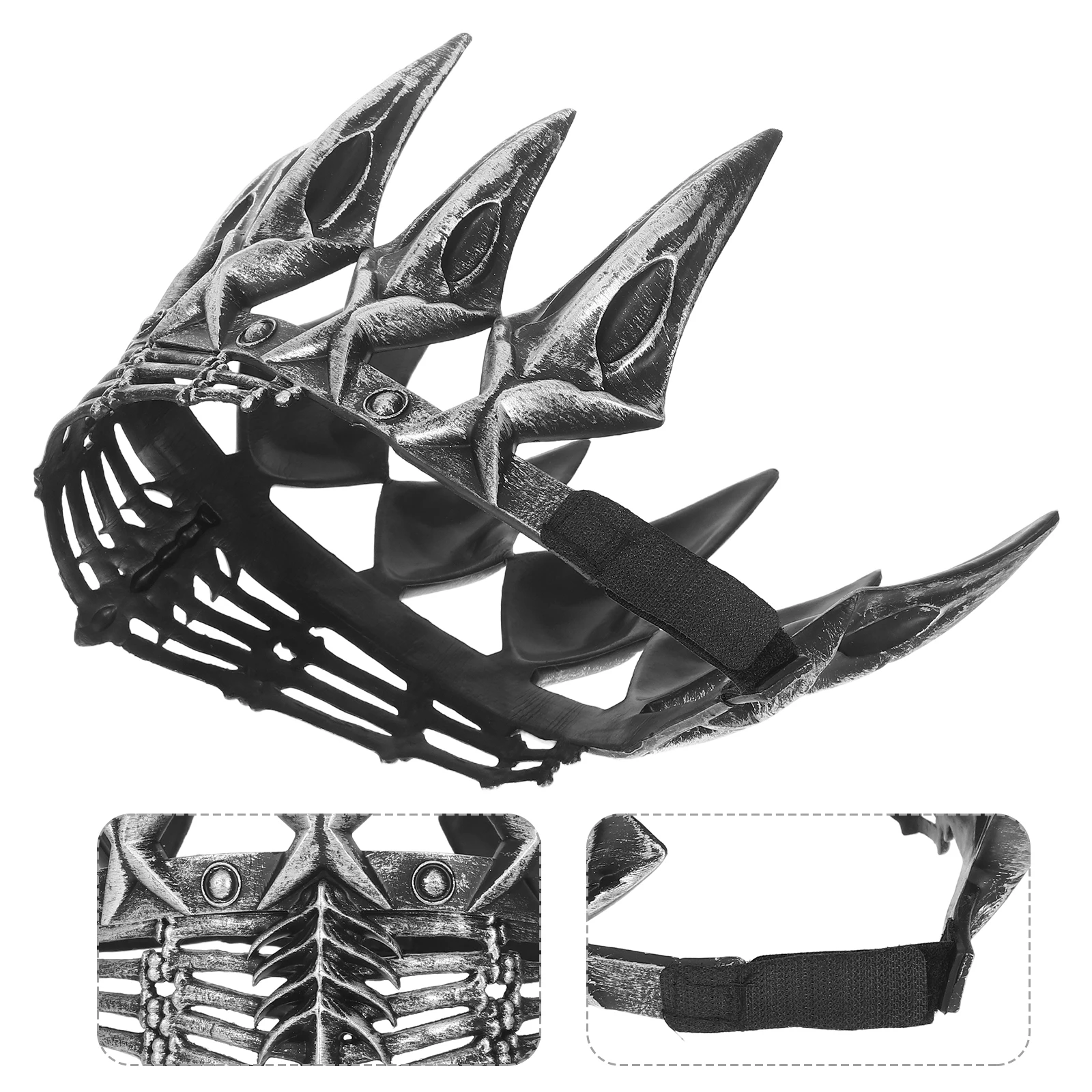 

Gothic Crown Cosplay Party Headpiece Exquisite Design Luxury Elegance Halloween Prom Stage Performance Accessory