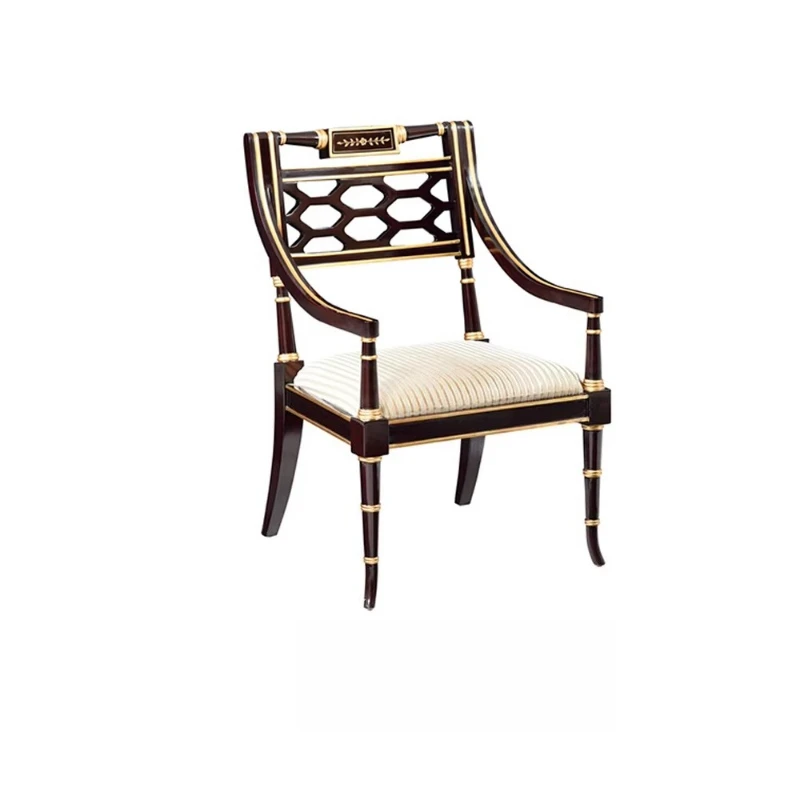 

Mahogany solid wood carved armchair flannel cover lounge single chair leisure chair