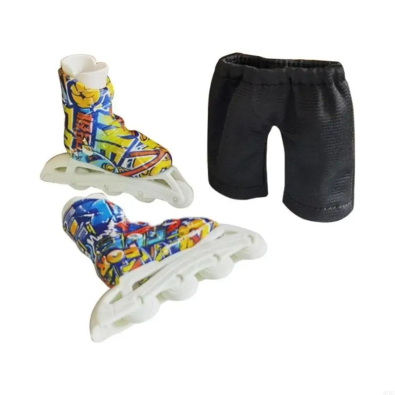 97BC Sáng Tạo Mini Ngón Tay Bộ Đồ Chơi Ngón Tay Ván Trượt/Ngón Tay Xe Đạp Đồ Chơi Với Giày Áo Sơ Mi Ngón Tay Xe Đồ Chơi Cho Trẻ