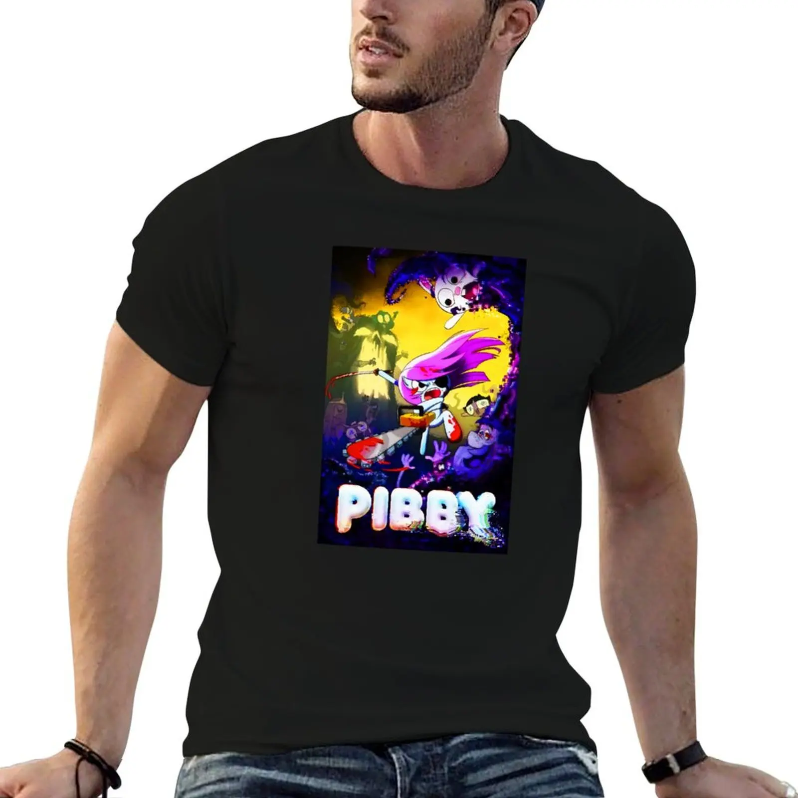 Come and Learn with Pibby! T-Shirt Big and Tall Solid Color T-Shirt