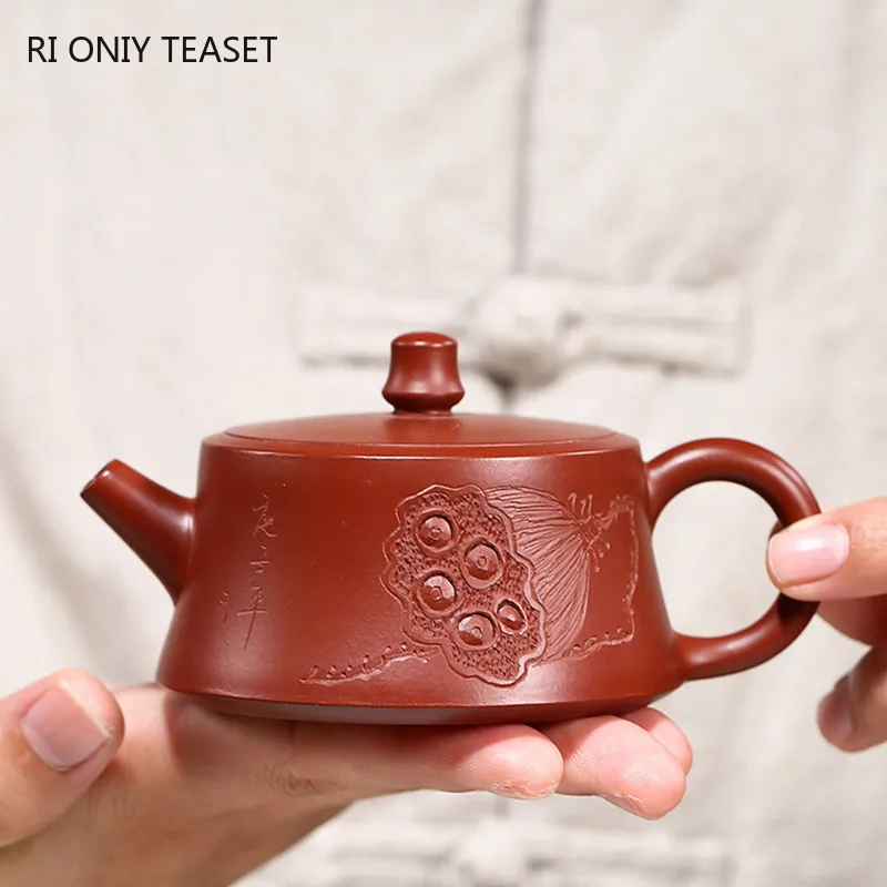 

120ml Chinese Yixing Purple Clay Teapots Authentic Raw Ore Dahongpao Mud Tea Pot Beauty Kettle Famous Handmade Zisha Tea Set