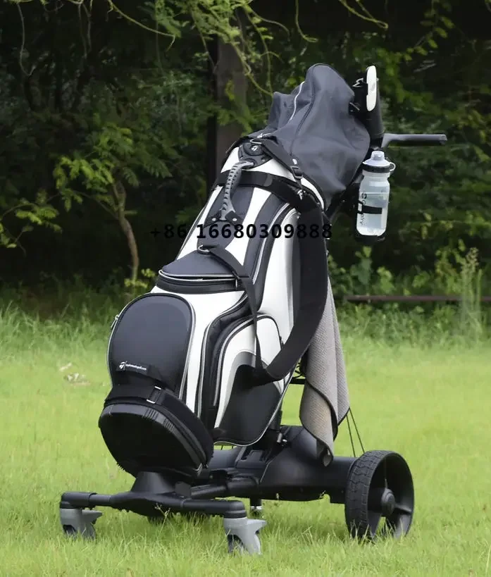 

Top Of The Line 6 Wheels Foldable Smart Golf Trolley That Automatically Follow You For Caddy Remote Electric Golf Cart Buggy