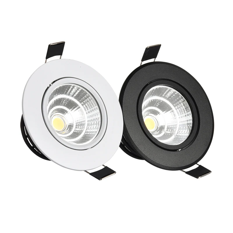 COB Spot led Downlight regulable plata blanco negro perfil mini 3W 5W 7W 12W foco empotrable hogar interior nuevo diseño