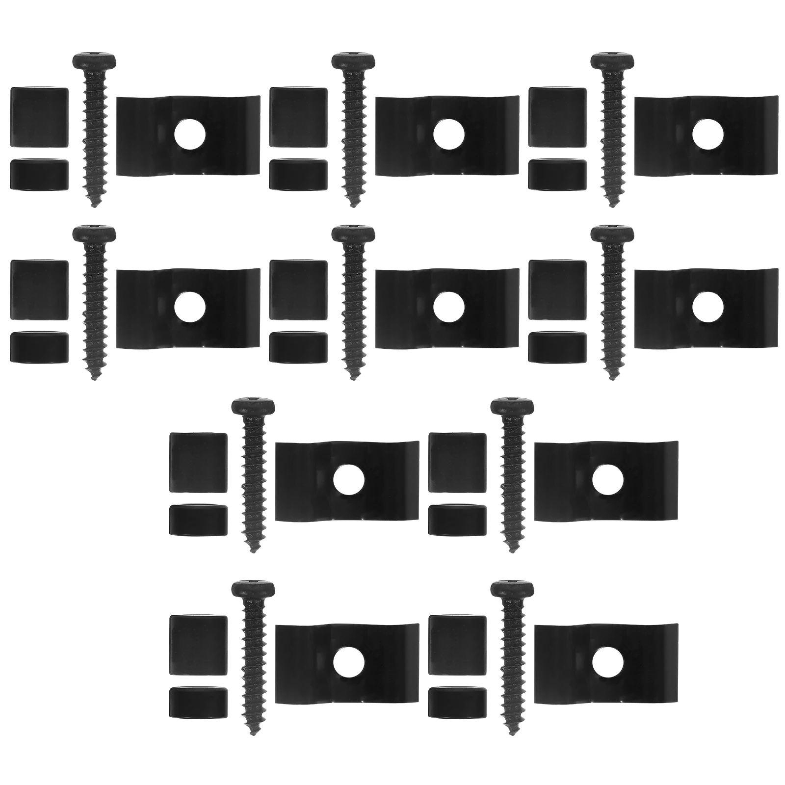 

10 Set Electric Guitar String Retainer Headstock Accessory Black Parts Small Size Stable Device Practical Supplies