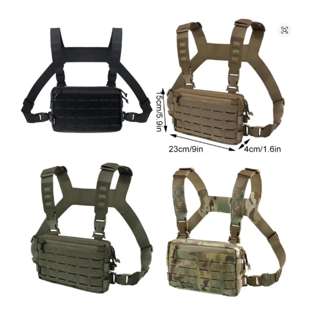 Tactical Chest Rig Pack for Men EDC Chest Bag with Front Loop Recon Chest Bag for Hunting Camping Running Outdoor Sports