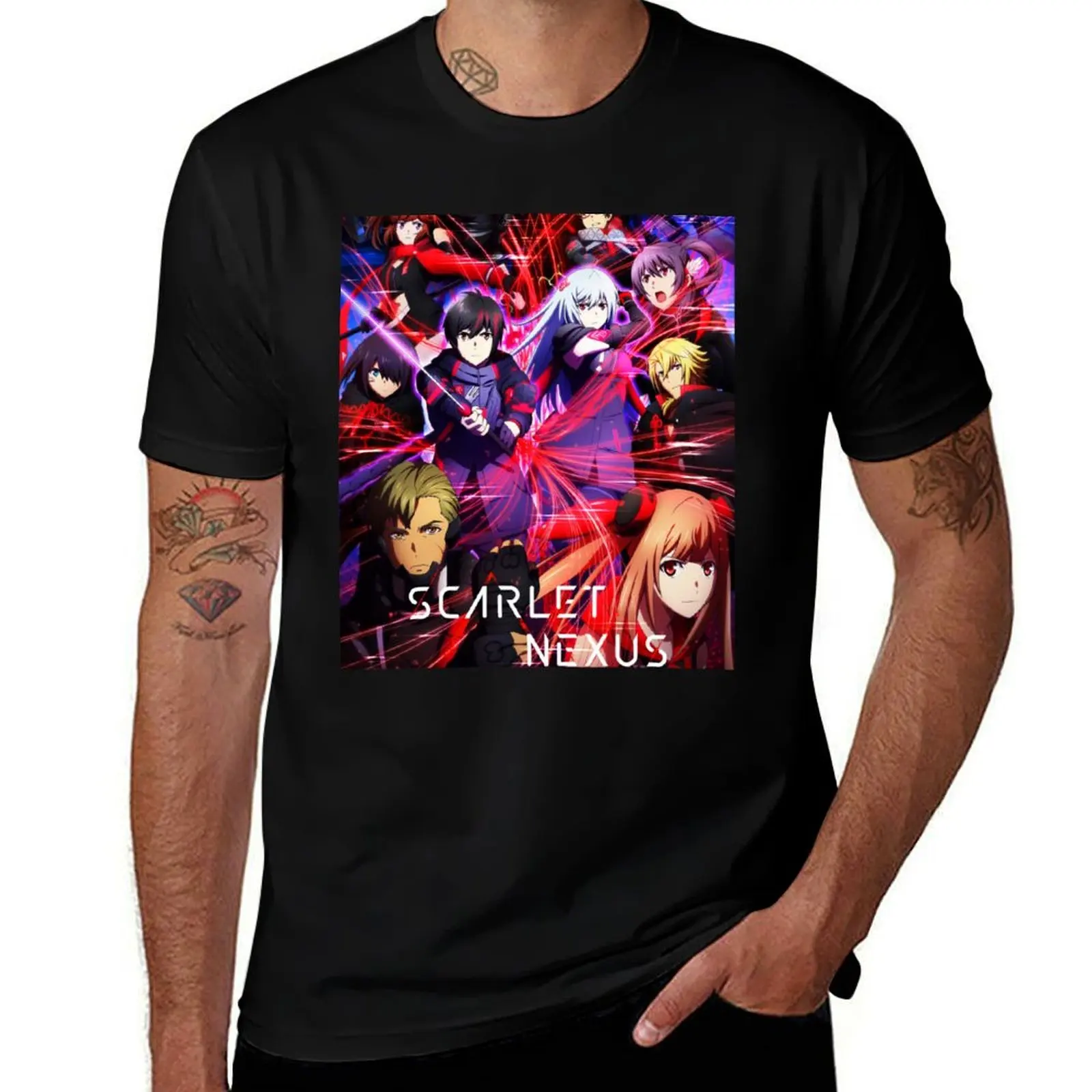 

Copy of Scarlet Nexus Tshirt - Scarlet Nexus Hoodies - Scarlet Nexus Sticker T-Shirt Sweat Resistant Workout Tee Shirt