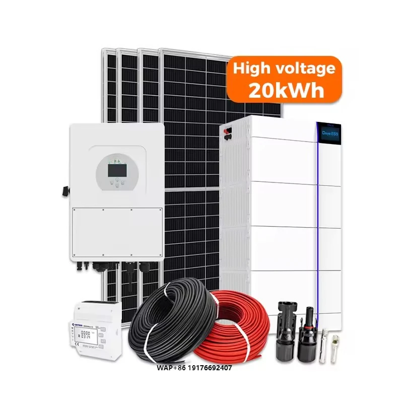 Deye on Off Grid Solar Power Energy System 20Kw 20kva Complete Set High Voltage Hybrid Solar Energie Fotovoltaic Panel System