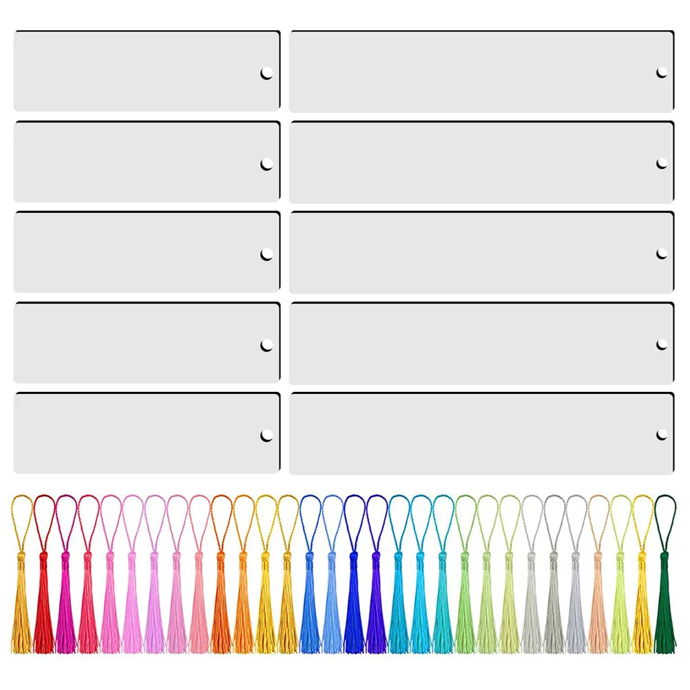 

Thermal Transfer Bookmark Sublimation Blanks Handmade Density Board Smooth Sturdy Easy Insert Thin Lay Flat Hole String