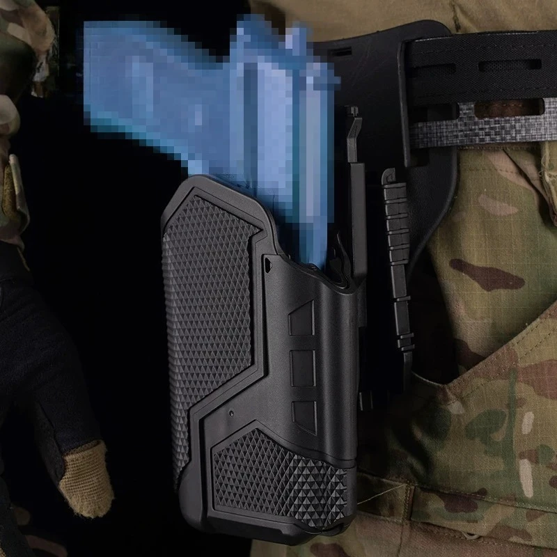 

Tactical Holster X300U-A Flashlight Universal Shooting Pistol Waist Belt Holster Quick Release Hunting Airsoft Wargame Gun Carry