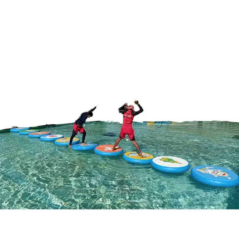 Public swimming pool Water inflatable floating water park Swing bridge Water toys