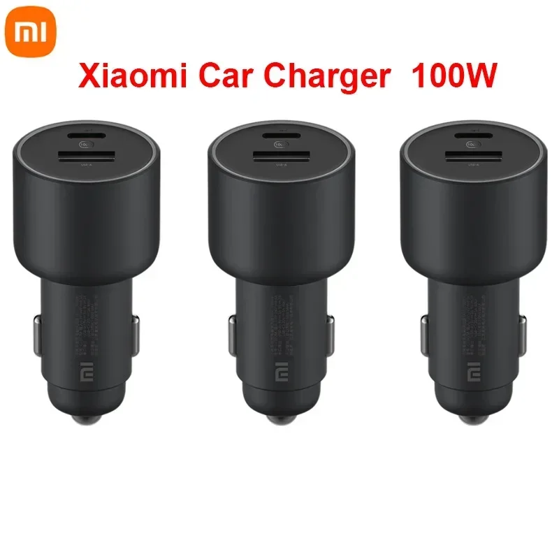 Original Xiaomi Car Charger 100W 5V 3A Dual USB Fast Charging QC Charger Adapter for iPhone Samsung Huawei Xiaomi 10 Smart Phone