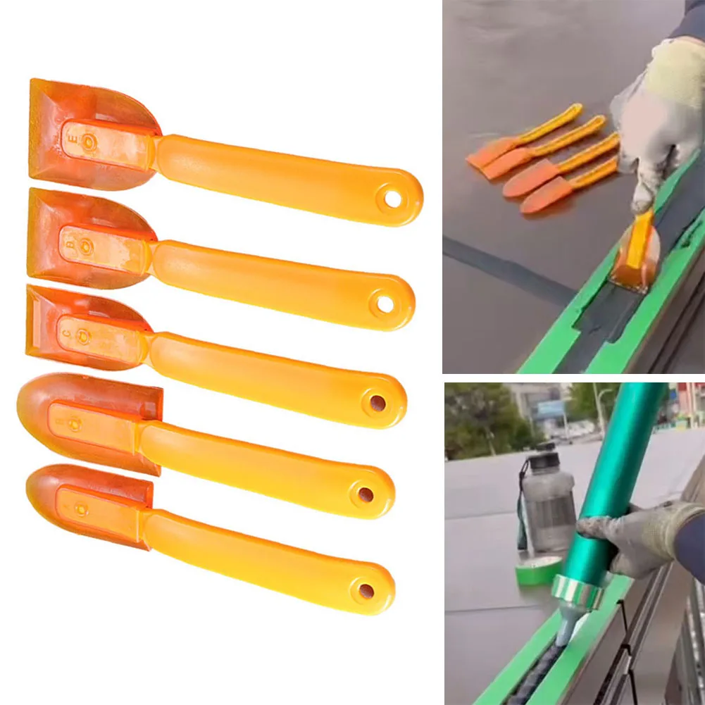 5pcs/set Rubber Caulking Tool Reusable Sealant Spatula Spreader Silicone Caulk Finishing Multi Functional Scraper Hand Tool