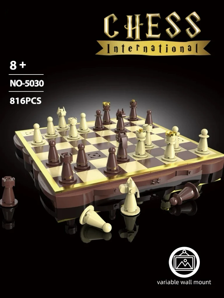 

2025 brand-new chessboard-themed building block furniture and decorative items that are popular among boys and girls.