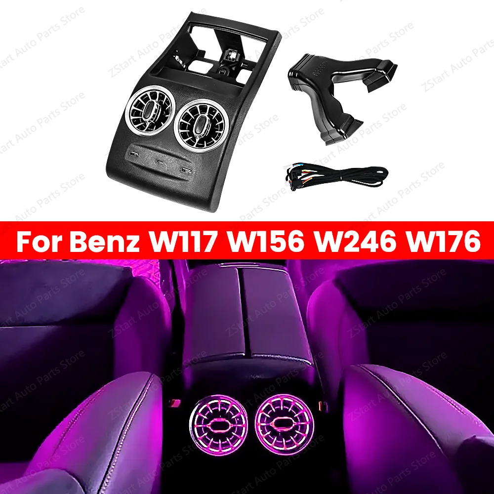 

12 Colors Ambient light LED Vents For Mercedes Benz W117 X156 W246 W176 Car Rear Air Vent Panel Interior Decoration Lamp Refit