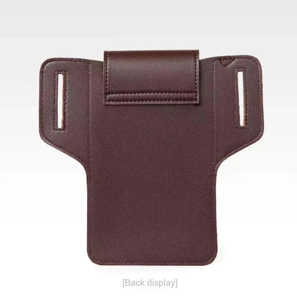 Multifunctional PU Men's Belt Leather Case Solid color Phone Waistpack Outdoor Sports Bag