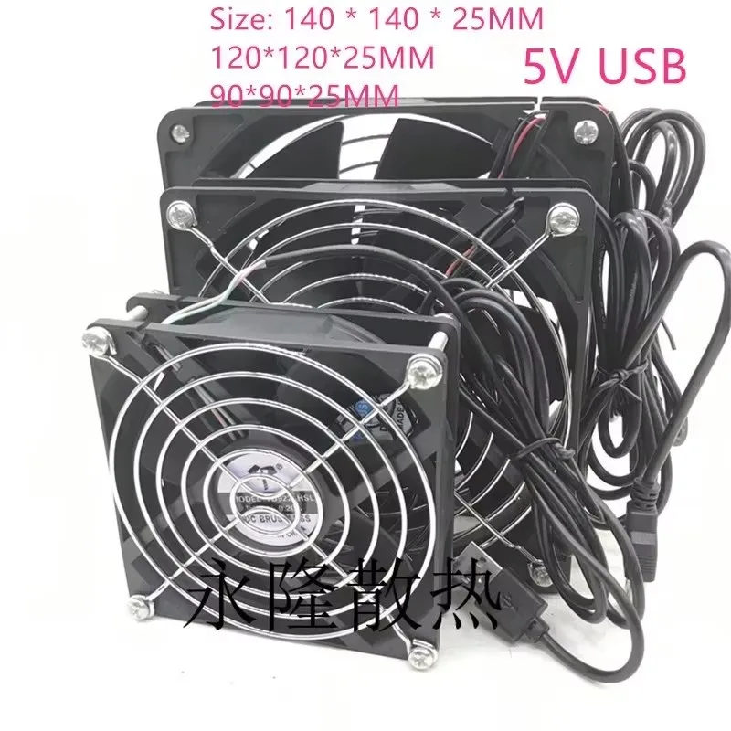

Новый USB-вентилятор 5В для охлаждения роутеров, ноутбуков, устройств для животных, приставок, 9 см, 12 см, 14 см