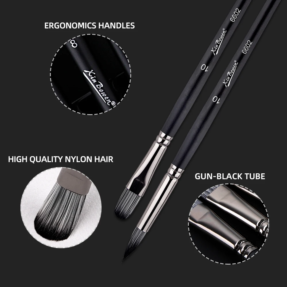 Brush set of 25 canvas bags, beginner art painting tools, acrylic/watercolor/oil painting specialized nylon brushes