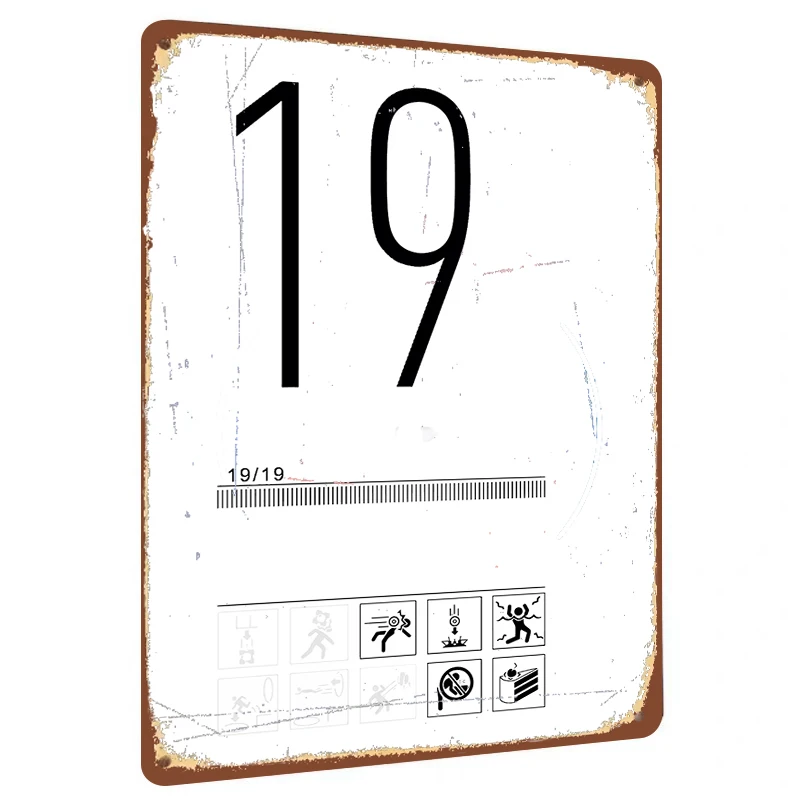 Customizable Number 19 Metal Wall Art Decor Modern Home Office Decoration