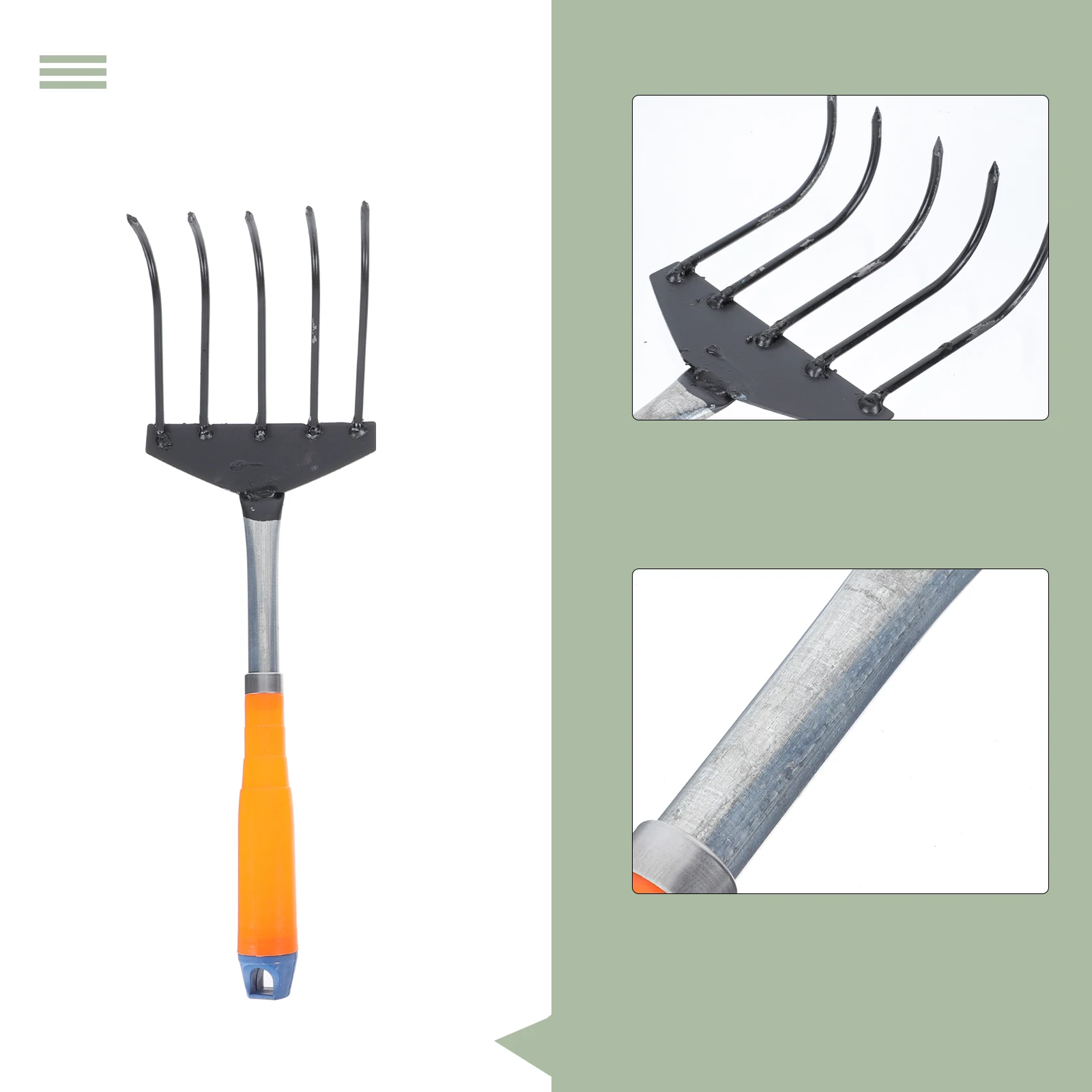 

2Pcs Sturdy Rake for Loosening Soil Perfect Planting Tool Agricultural Rake Gardening Accessories Shovel Spade