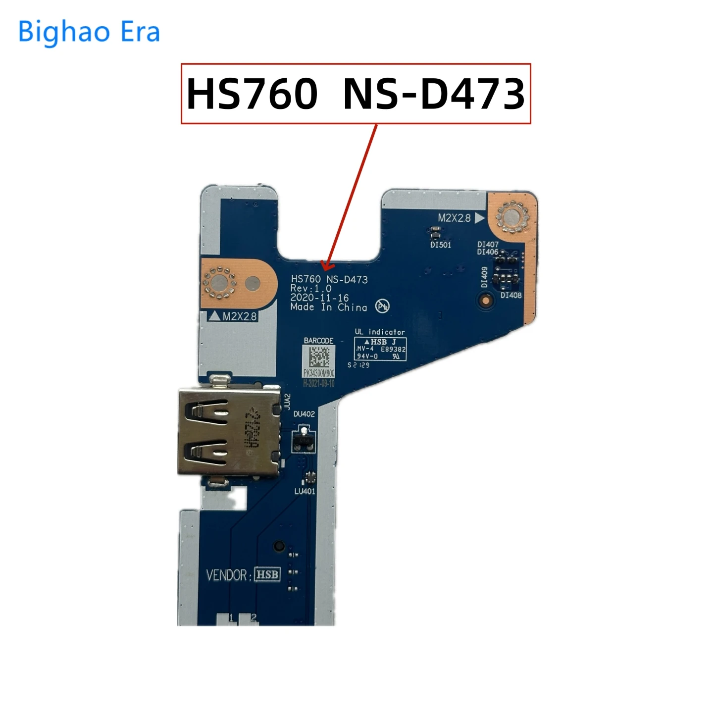 Imagem -02 - Placa do Interruptor da Placa do Leitor do sd do Usb Hs760 Ns-d473 Lenovo Ideapad 115acl7 3-17itl6 V17 Gen2 5c50s25179