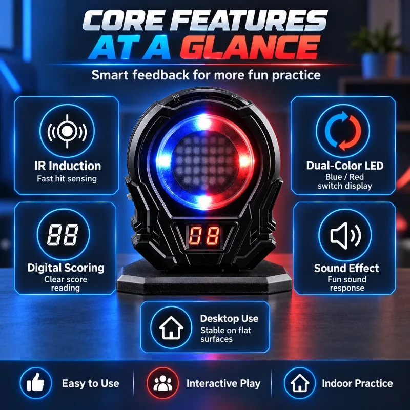 Indoor Hobby Entertainment Target Electric Induction Score Recording Audio Feedback Accessory