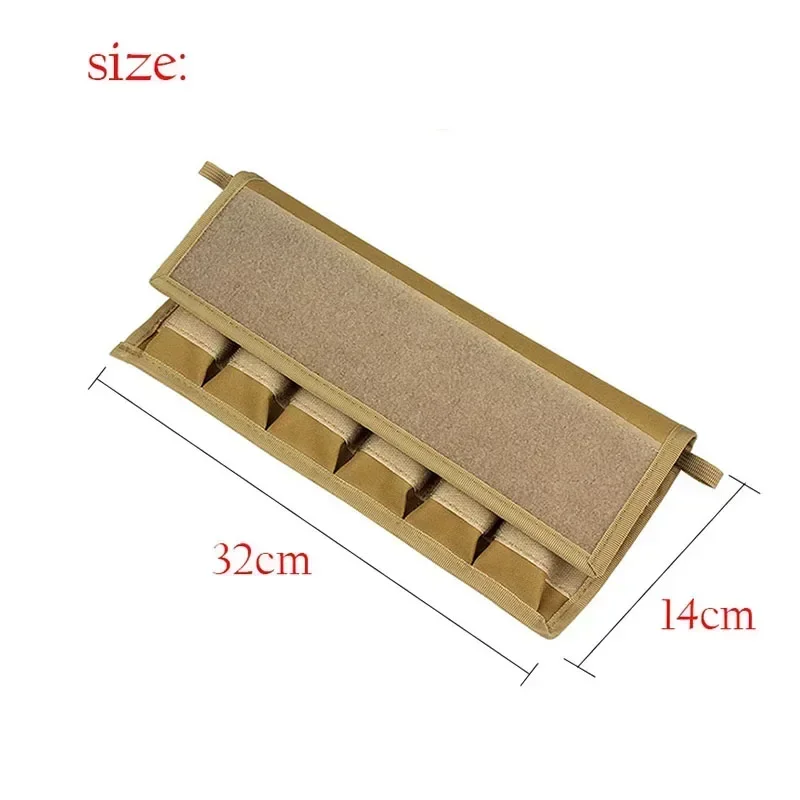 Tactical Molle 9mm Magazine Pouch Holster 6 Holes Airsoft Pistol Cross-body Cartridge Storage Bag for Glock 17 19 22 Colt 1911