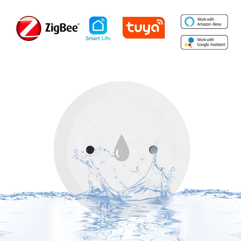 ZigBee Linkage Water Flood Leak Leakage Immersion Sensor Detector Overflow Waterproof Smart Home Security Protection