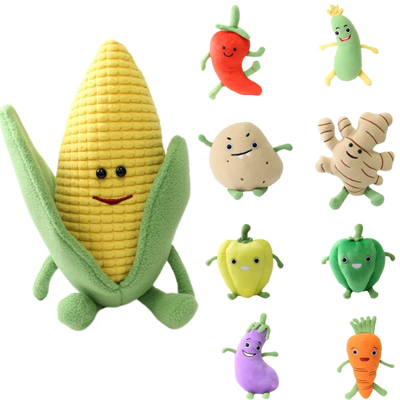 

In Stock Creative Cute Children Fruit Vegetable Plush Toys Realistic Carrot Dolls Parent-Child Educational Soft Stuffed Playtime